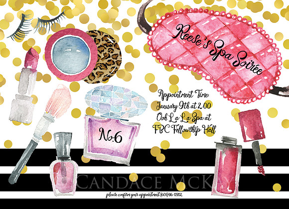 Spa party invite
